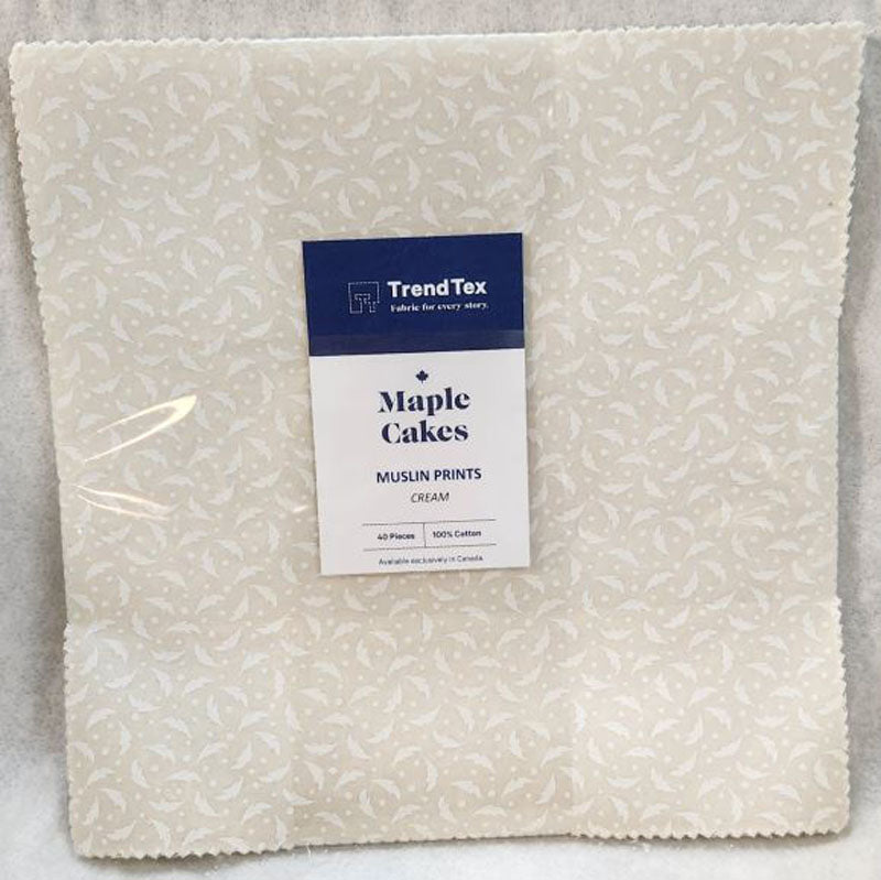 10" Layer Cake - Maple Cakes - Muslin Prints  from Trentex