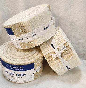 Muslin Prints Maple Roll by Trendtex - Cream