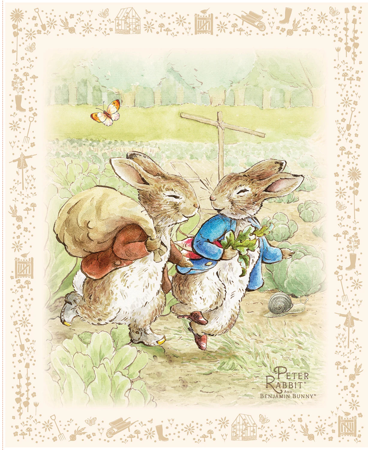 Peter Rabbit & Benjamin Bunny 36in x 43in Panel from Riley Blake Designs