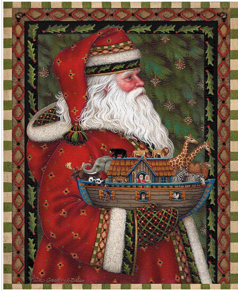 PICTURE A CHRISTMAS II SANTA AND ARK PANEL 36in x 43in Panel from Riley Blake Designs