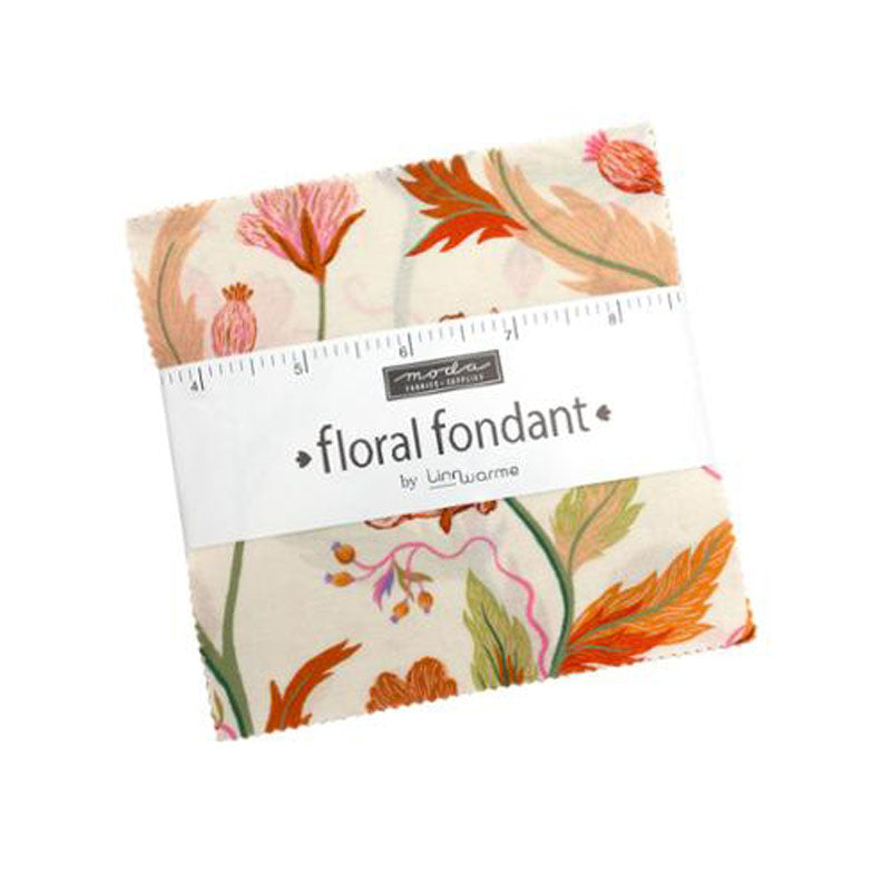 Floral Fondant  5" Charm Pack -  by linn Warme for Moda
