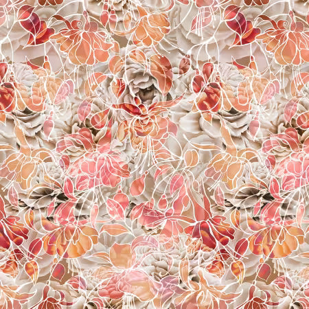 Allover Grahics by P&B Textiles  - 108'' Wide  Petal Play