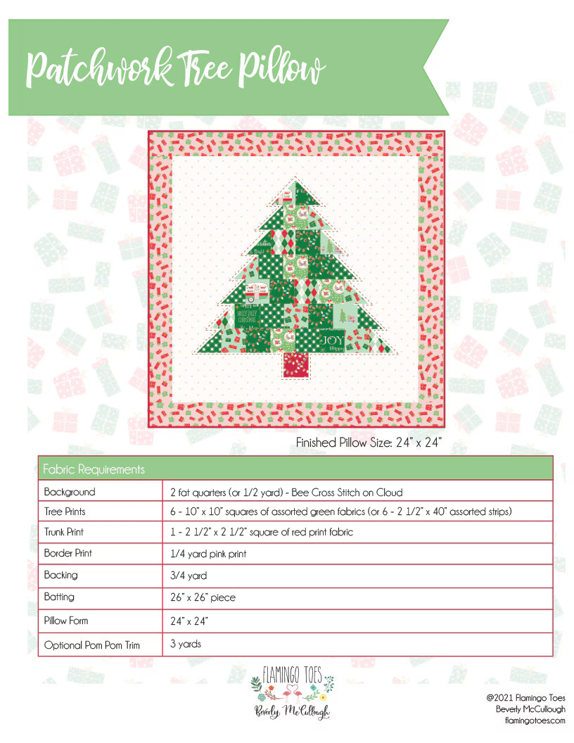 Patchwork Tree Pillow - Free Download