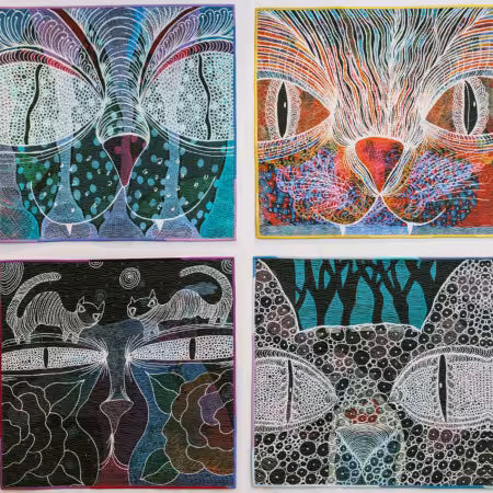 Quilt Folk Cats