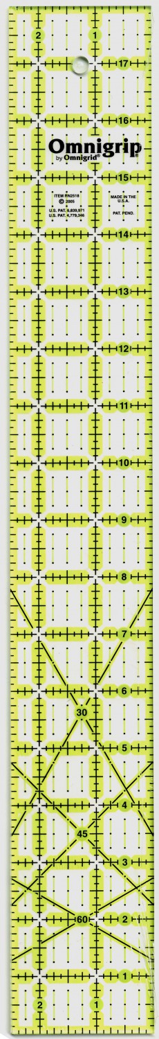 Omnigrid Omnigrip Neon Ruler 2.5” x 18” - RN2518