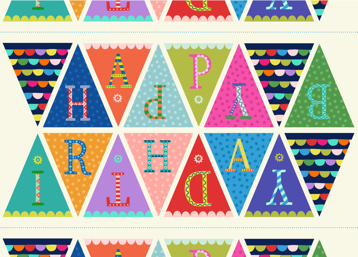 Bunting Panel -Celebrations - Happy Birthday