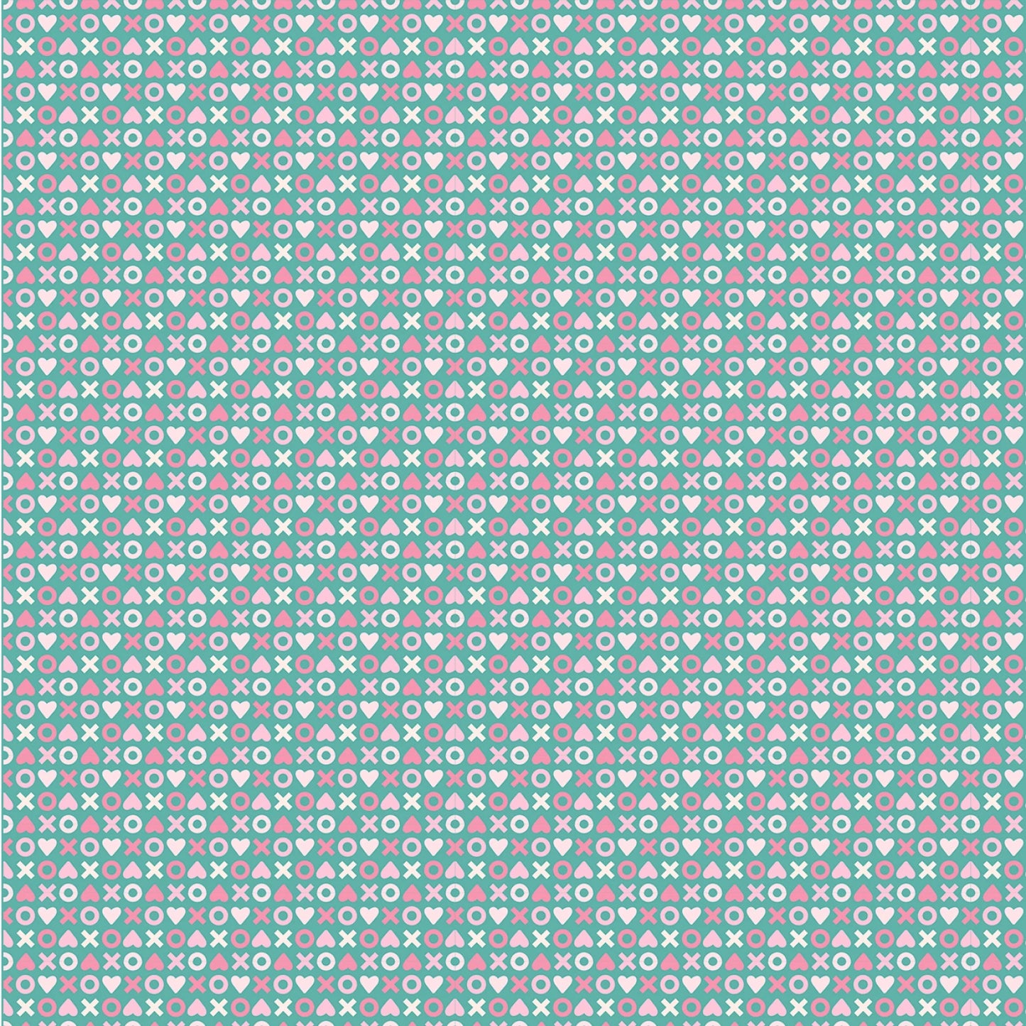 Smitten Chicken  by Lori Woods for Poppie Cotton - Aqua Xoxo SN251101