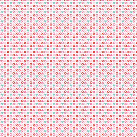 Smitten Chicken  by Lori Woods for Poppie Cotton - White Xoxo  SN251103