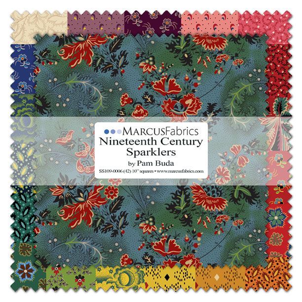 Nineteenth Century Sparklers by Pam Buda for  Marcus Fabrics  -2-1/2in Strips