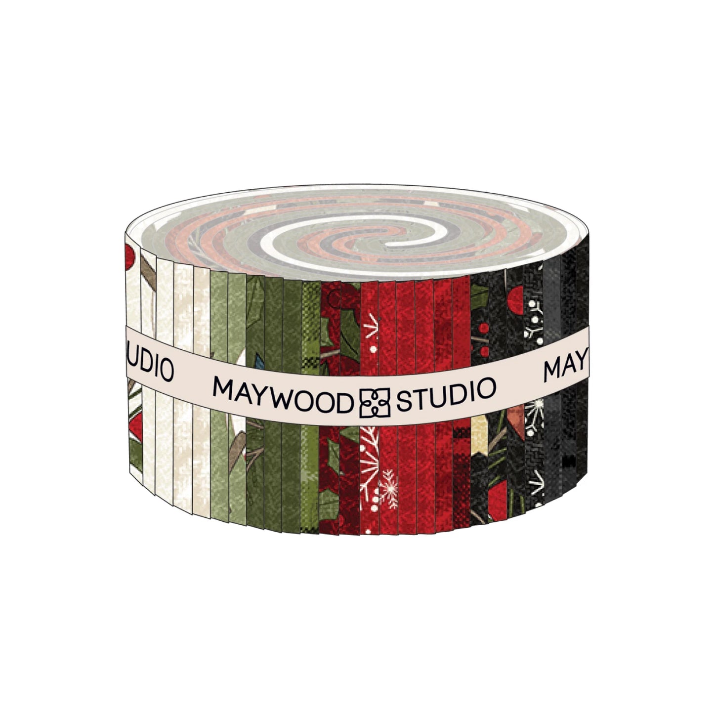 Jolly Holly Flannel -  Strip Bundle by Bonnie Sullivan for Maywood