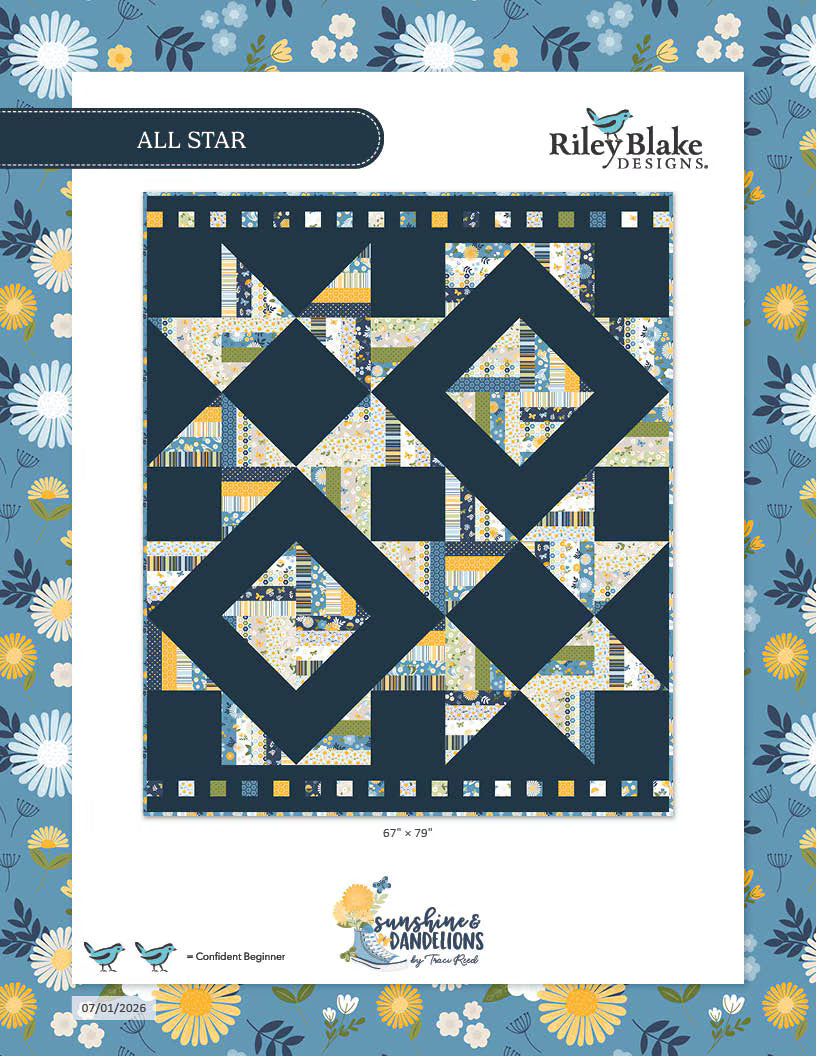 All Star Sunshine and Daisies Quilt - Free Download