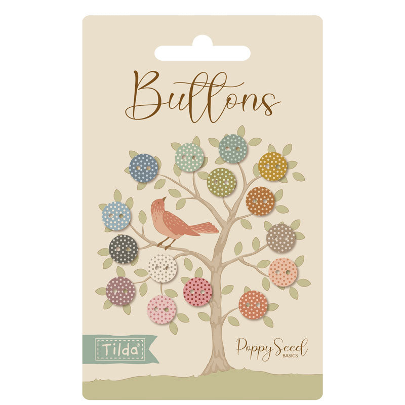 Tilda Buttons - Poppy Seed