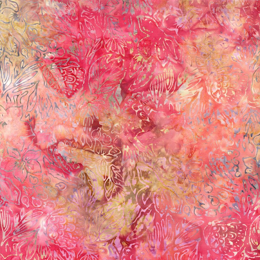 Tonga  Batik by Timeless Treasures - Coral