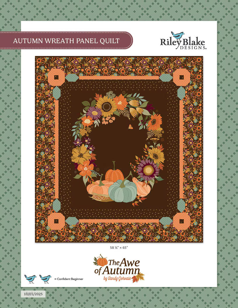 Autumn Wreath Panel Quilt - Free Download