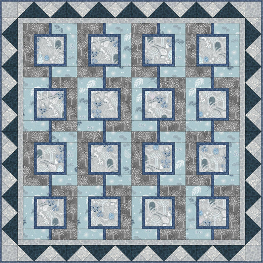 Secret Winter Garden Flannel Throw 48" x 48"