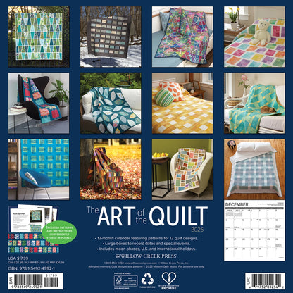 2026 Wall Calendar - The Art of the Quilt