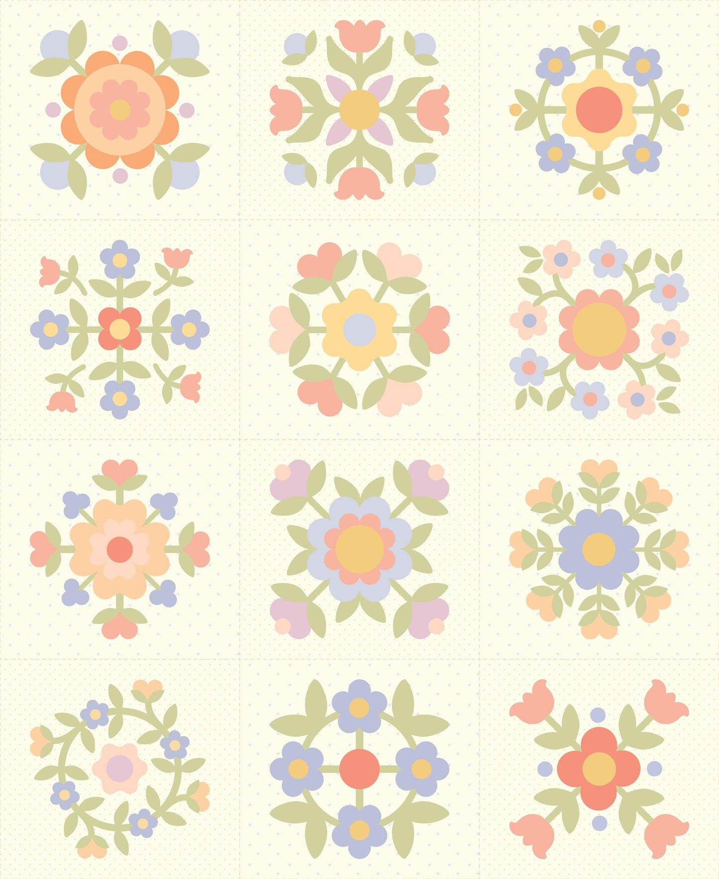 Panel - Pastel Praire by My Sew Quilty Lifer for Moda.  36" x 45"