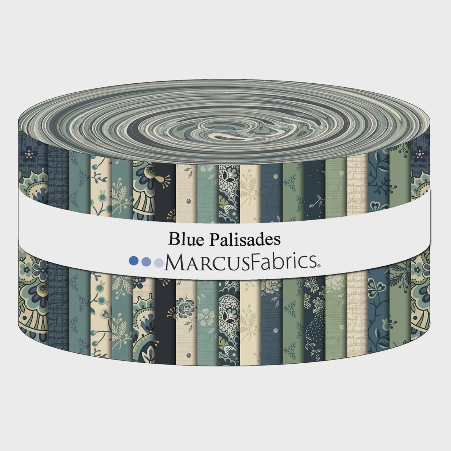 Blue Palisades by Paula Barnes for  Marcus Fabrics  -2-1/2in Strips