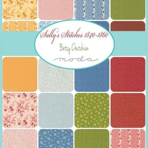 Sally's Stitches 1840-1860 by Betsy Chutchian  5" Charm Pack -  Moda