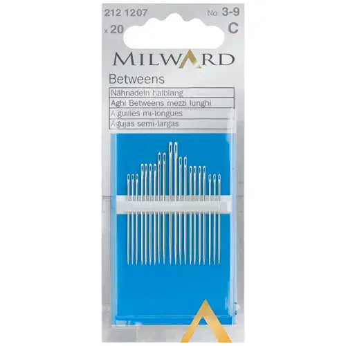 Milward Quilting/Betweens  Needles Size 3/9 20ct