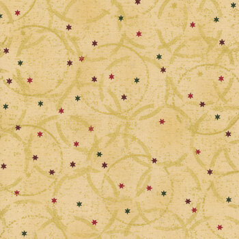 Snow Crystals Beige/Gold  by Stof - 4593-201