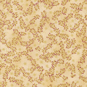 Snow Crystals Beige/Gold  by Stof - 4593-211