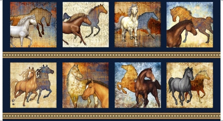Mustang Sunset Panel by Dan Morris for  Quilting Treasures