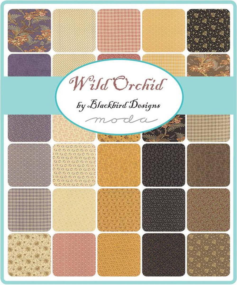 Wild Orchid  by Blackbird Designs 5" Charm Pack - for Moda