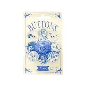 Something Blue Tilda Buttons Dark Light