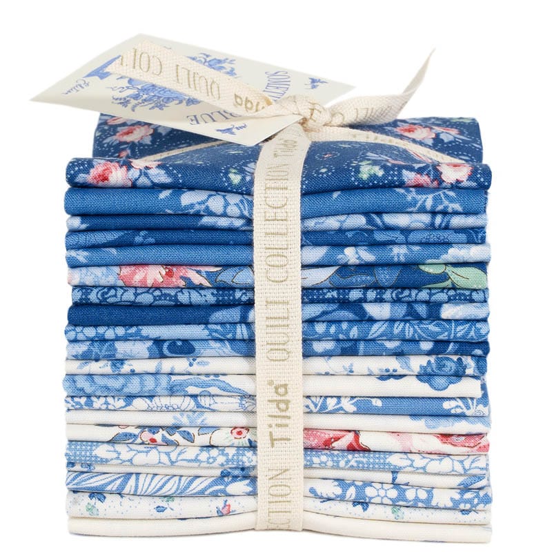 Fat Eighths Bundle- Tilda Something Blue- 20pcs