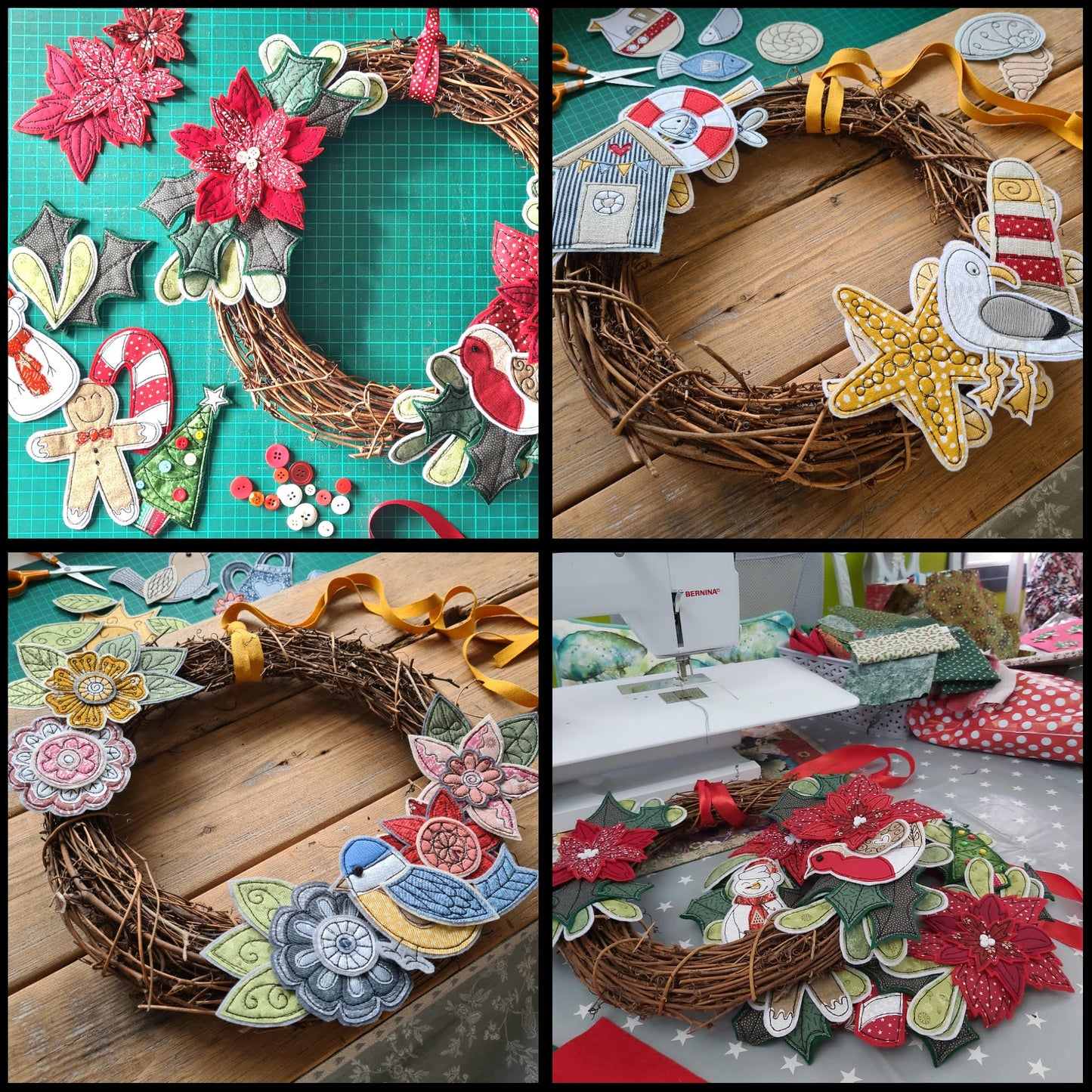 15/10/26  Freemotion Embroidery – Follow on Workshop-Wreath Making -  with Caroline Michelle 10.00 -4.00pm