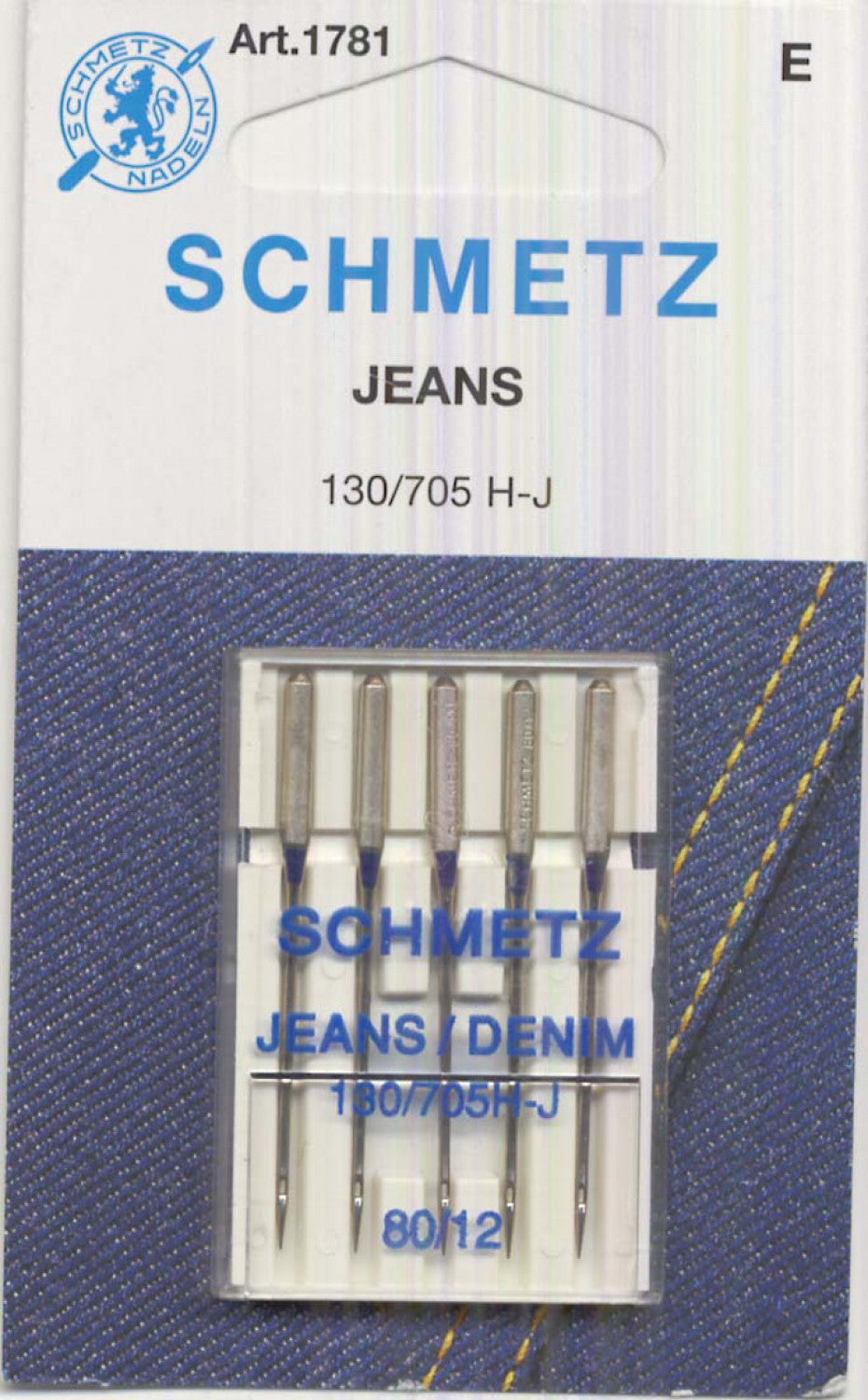 Schmetz Jean/Denim Machine Needles - 80/12 1781 - £3.50