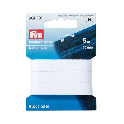 Cotton ribbon, 5mm, white 904 601