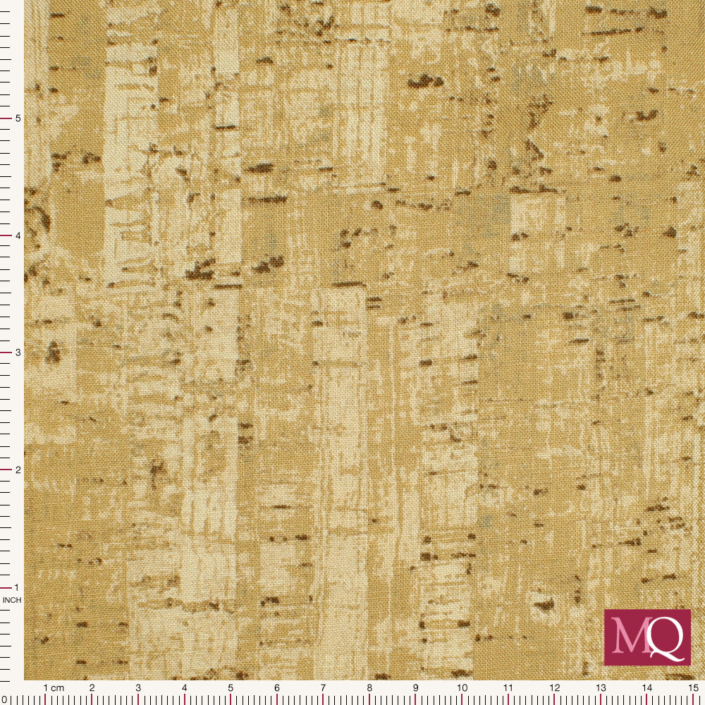 Cotton quilting fabric with tonal beige sandy printed texture similar to cork