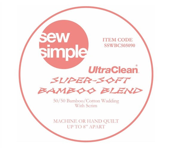 Sew Simple Bamboo Blend Wadding - 50% Cotton/50% Bamboo - Remnant