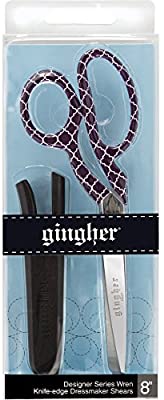 Gingher Designer Series WREN Left Handed Knife-edge Dressmaker Shears 8"