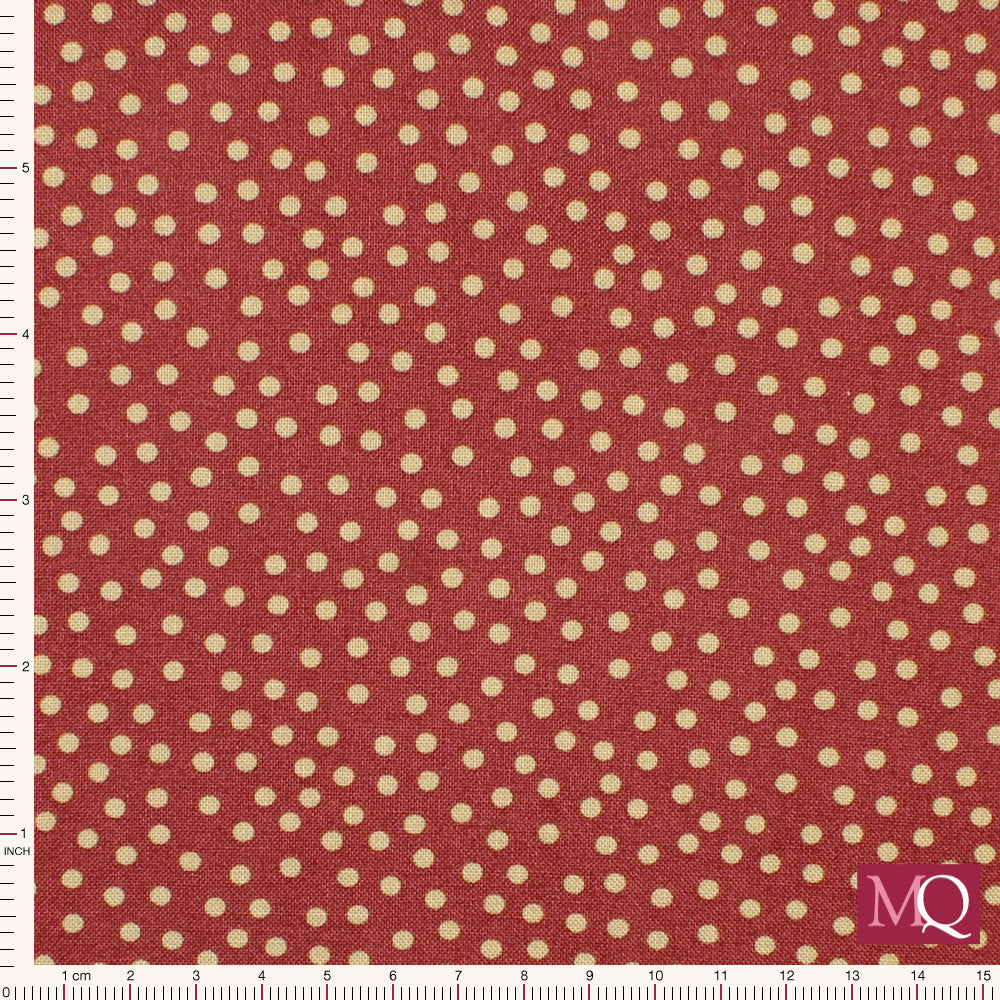 Rose Hannah Basic by Stof - White Dots on Red