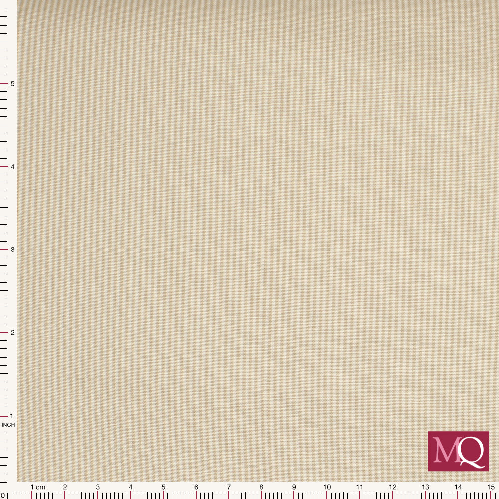 Hannah Basic from Stof Fabrics Beige Stripe 4514-207 £1.20 /10cm