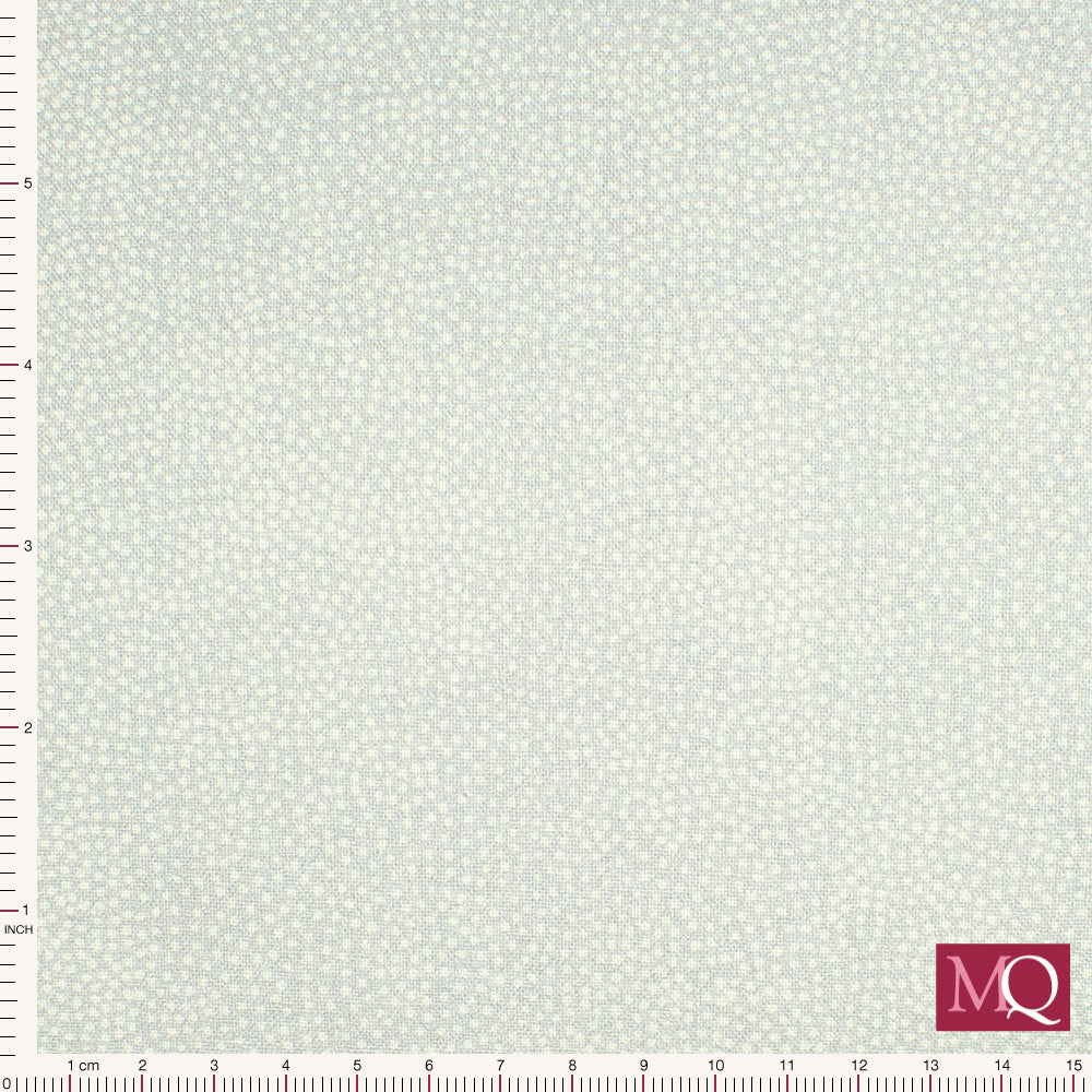 Cotton quilting fabric with tiny white dots on a grey background ideal for quilt backings