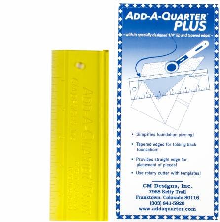 Quilting ruler for foundation piecing, allows you to measure an extra quarter inch