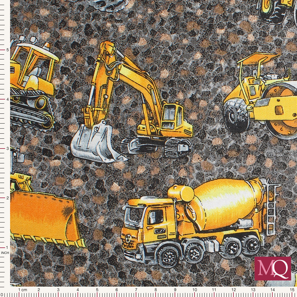 Trucks and Diggers by Nutex - Scatter Brown/Grey 80110-102
