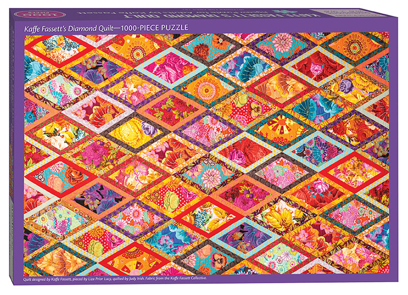 Kaffe Fassett's Diamond Quilt Jigsaw Puzzle 1000 piece