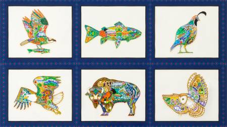 Multi Animal Spirits Panel by Sue Coccia for Robert Kaufman -AUAD18413205 Now £7.00 panel