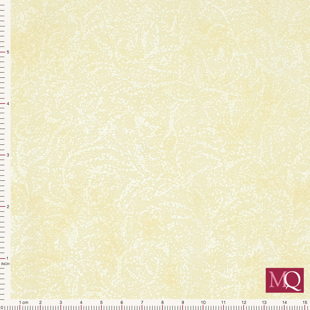 Cotton quilting fabric with subtle tonal cream tones and pearl effect