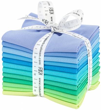 Fat Quarter Bundle - Kona Solids - Mermaid Shores Palette