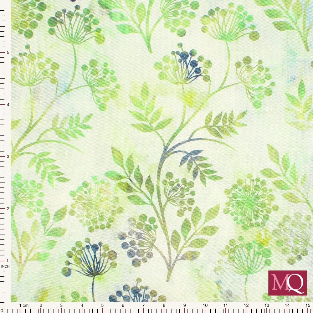 Floragraphix by Jason Yenter for In The Beginning Fabrics - Green