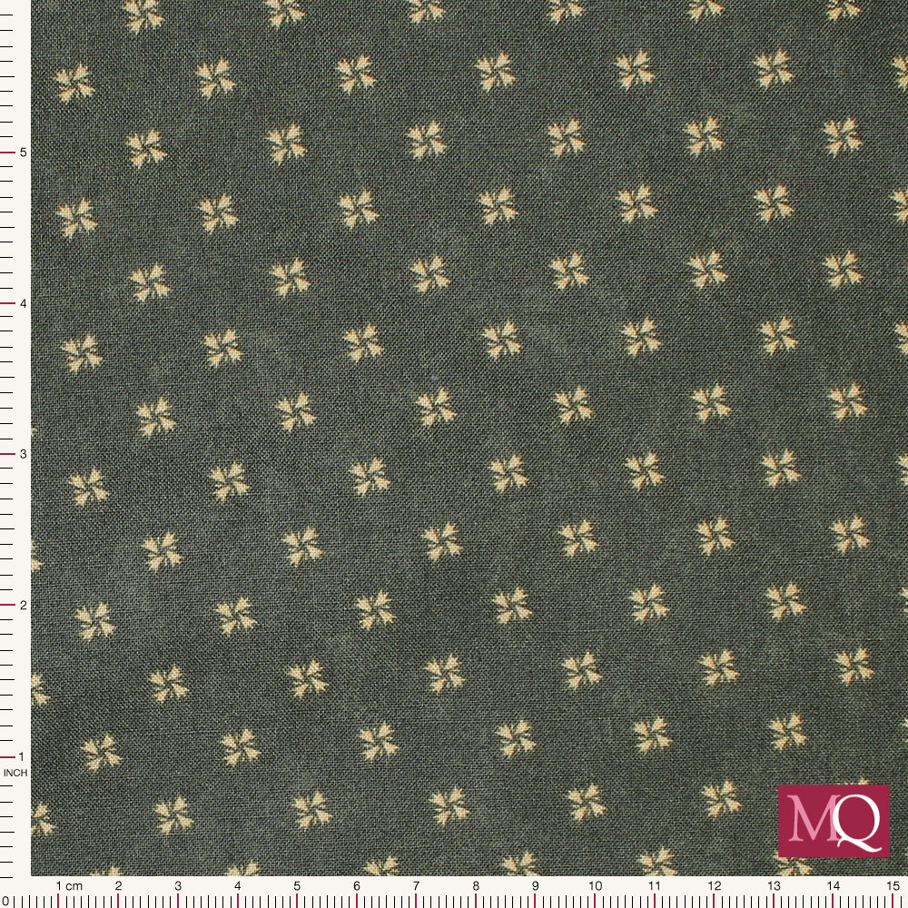 Kansas Troubles Quilters from Moda - Green Prairie Cactus 9515 15 - £1.40/10cm