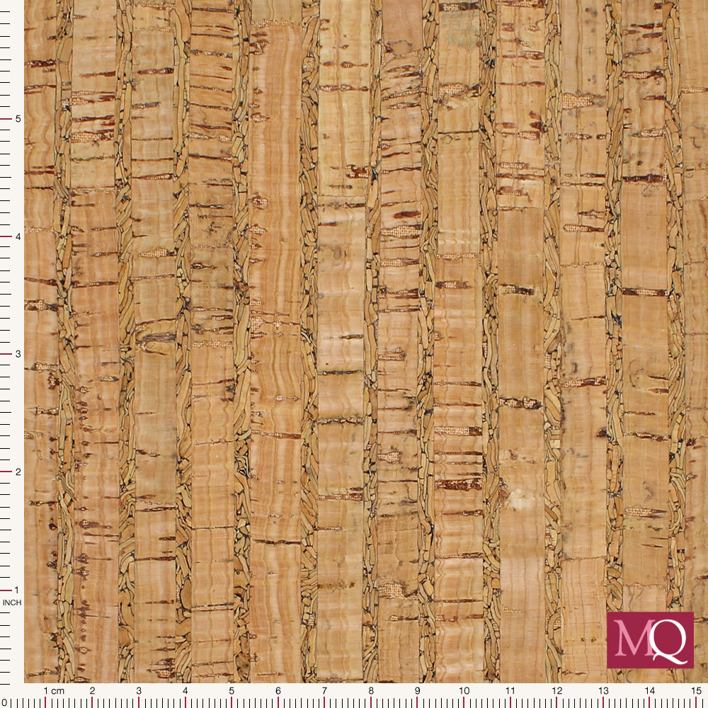 Cork Fabric by Stof - Striped Cork Natural 984-001
