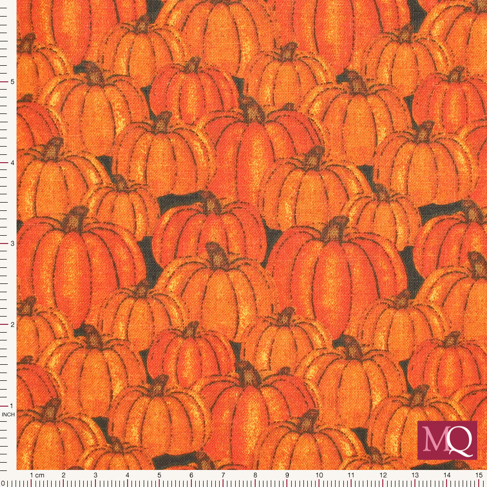 Harvest Campers - Pumpkins  by 3 Wishes- 16633-org - £13/metre