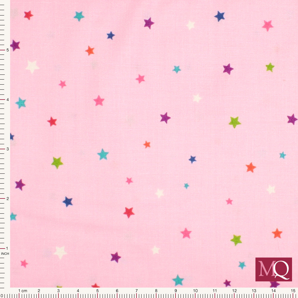 Multi Stars by Makower - Pink 2274 P - £1.20/10cm